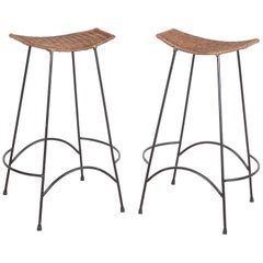 Pair of Bar Stools in the style of Arthur Umanoff