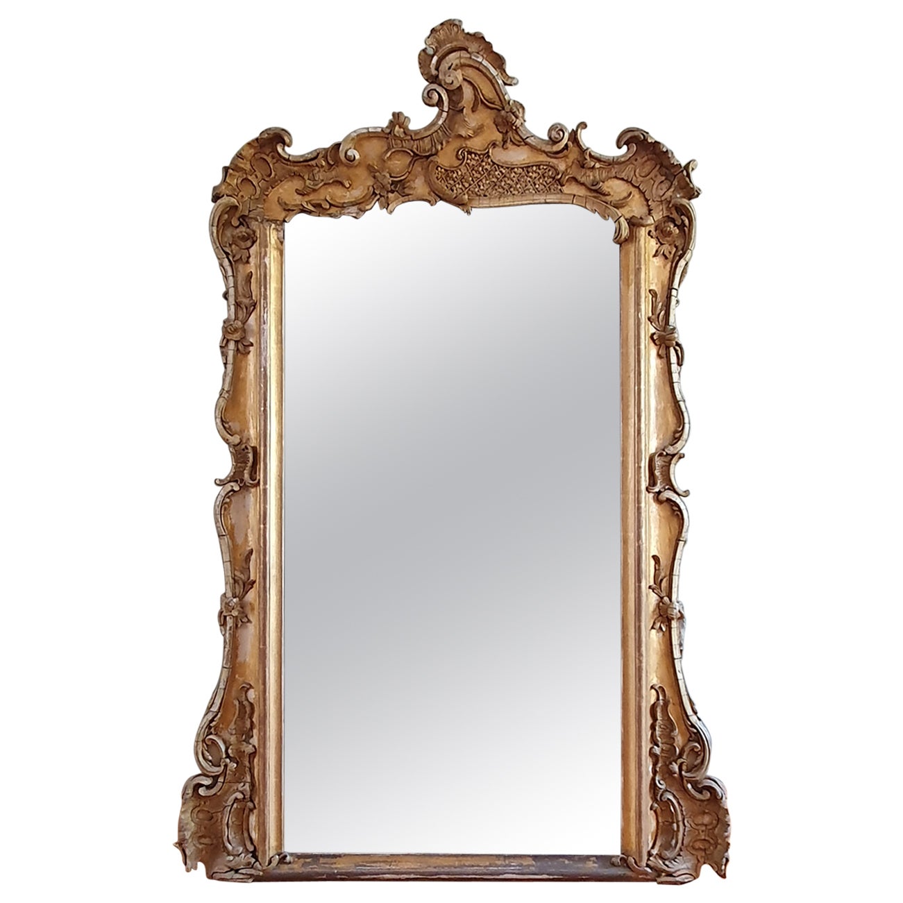 English Victorian Overmantel Mirror For Sale