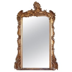 Antique English Victorian Overmantel Mirror