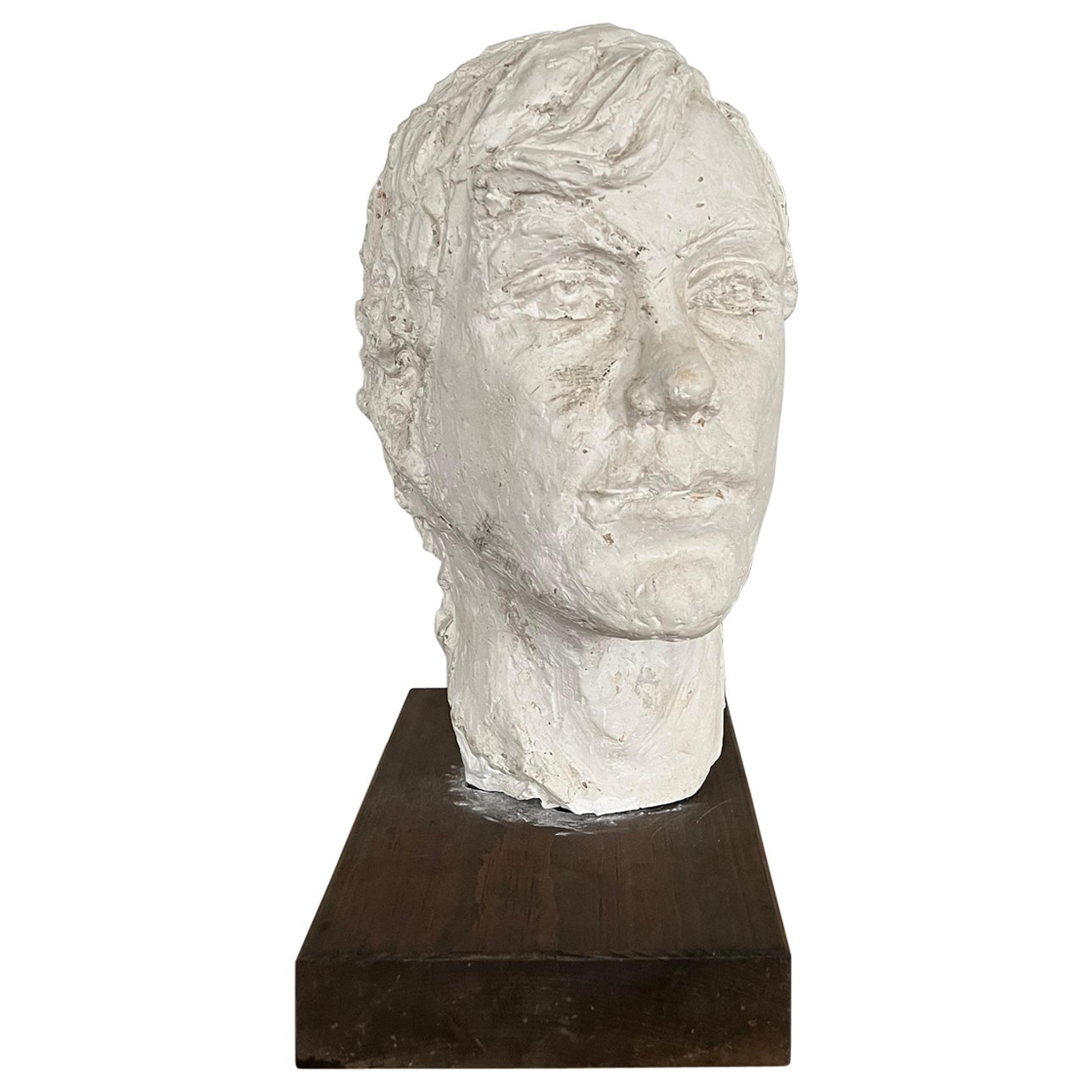 Mid Century Plaster Bust  For Sale