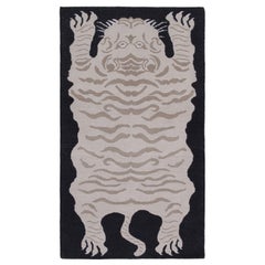 Rug & Kilim’s Tiger-Skin Rug in Black with Cream & Brown Pictorial