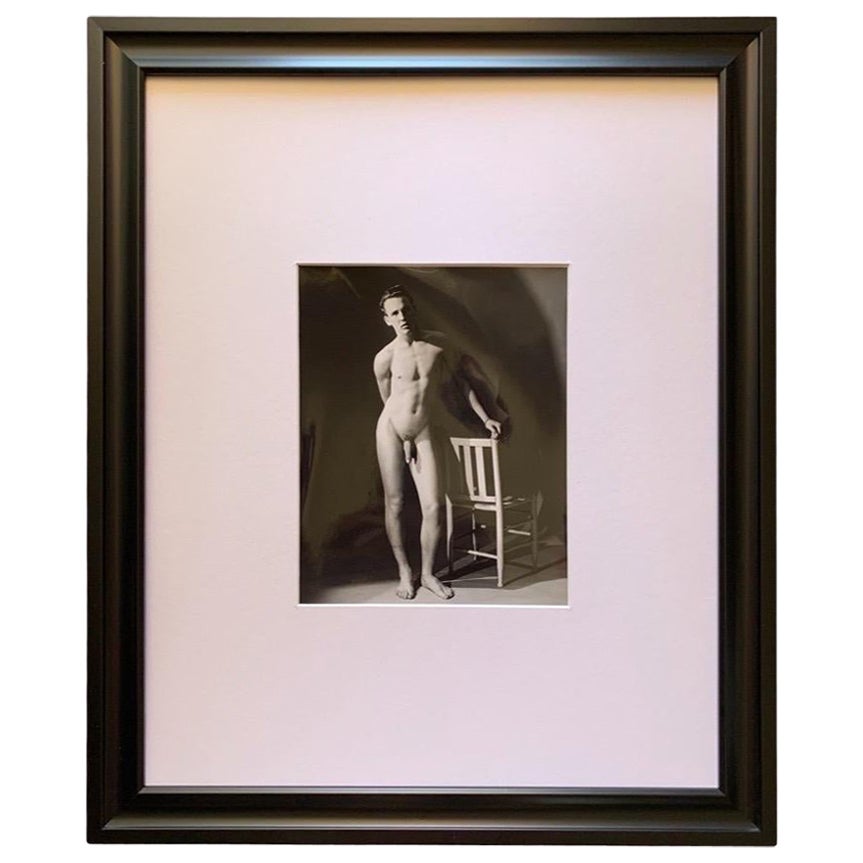 Vintage Pat Milo Male Physique Nude Portrait Original Photograph  en vente