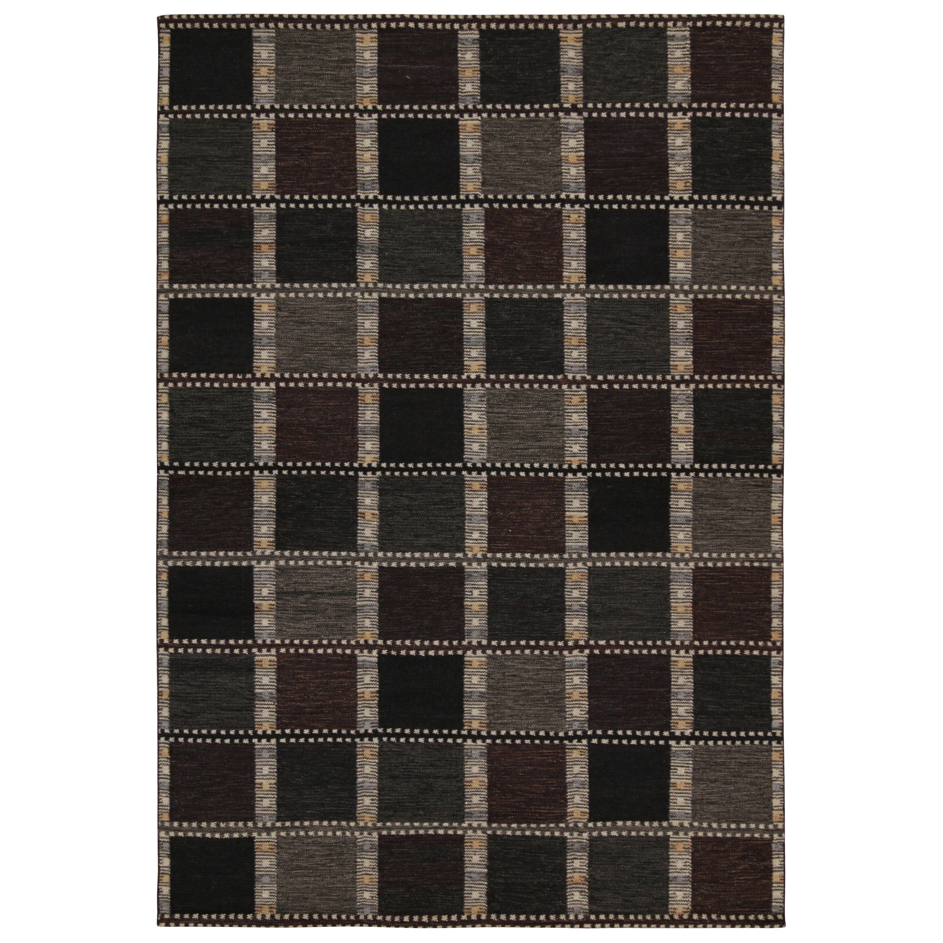 Rug & Kilim: Kilim in stile scandinavo con motivo geometrico a griglia