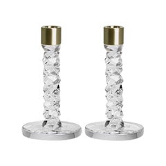 Orrefors Carat Brass Candlestick Small 2-Pack