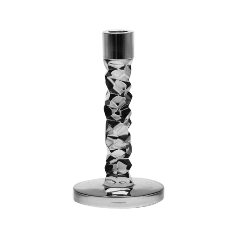 Orrefors Carat Graphite Candlestick Small For Sale