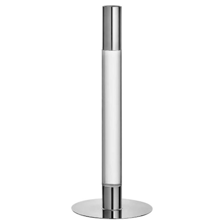 Orrefors Lumiere Candlesticks Silver 2-Pack For Sale
