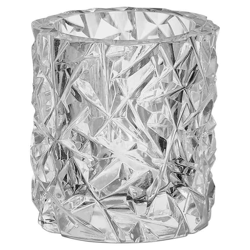 Orrefors Carat Candle Holder Clear Small For Sale