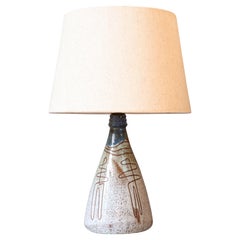 Mid-Century Ceramic Lamp by Jean Rivier, 1950's, Vallauris, France