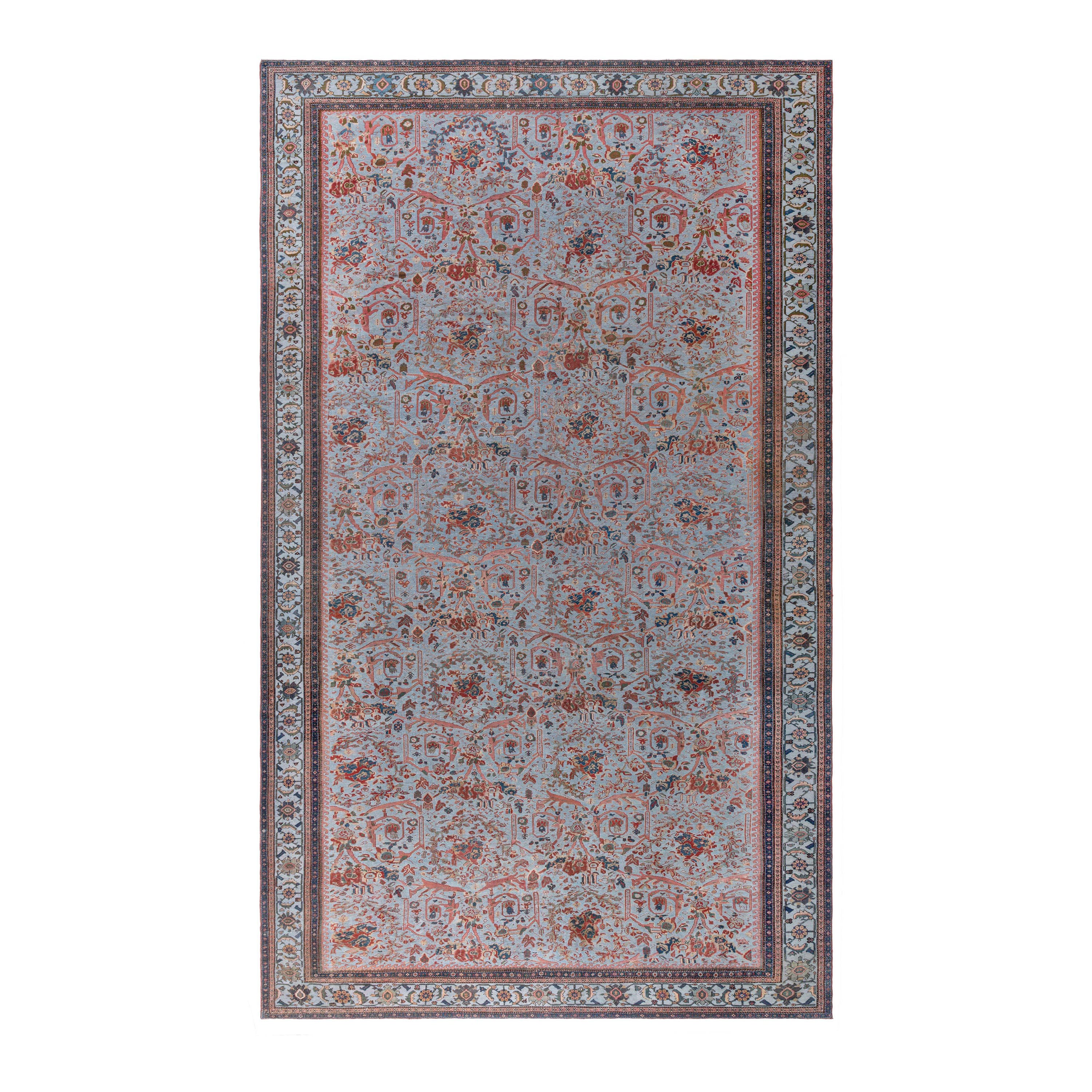 Rare Antique Persian Sultanabad Rug For Sale