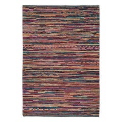 Rug & Kilim's Contemporary Marokkanischer Teppich in Multicolor-Streifen