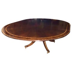 Vintage Round/ Oval  Gerorge III-Style dining table dark walnut 