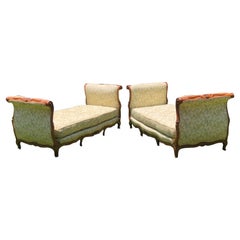 Antique Pair French Eight Leg Louis XV Style  Day Beds ~ Sofas, 19th Century