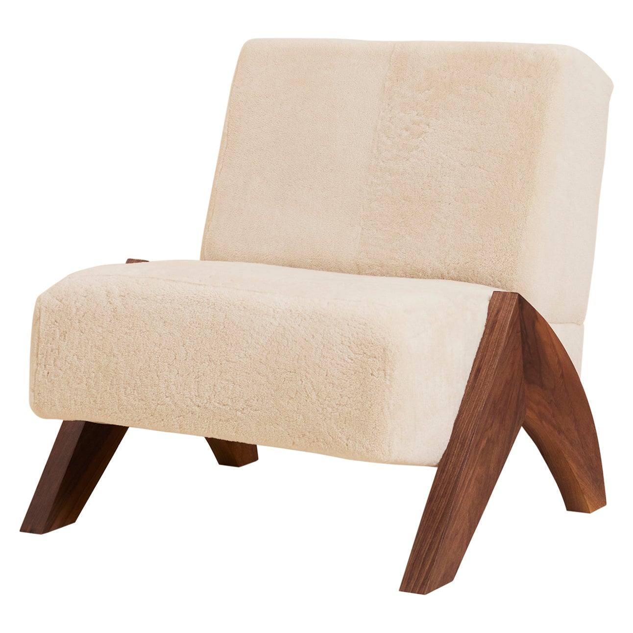 The Enzo Shearling Accent Chair by Arjé For Sale