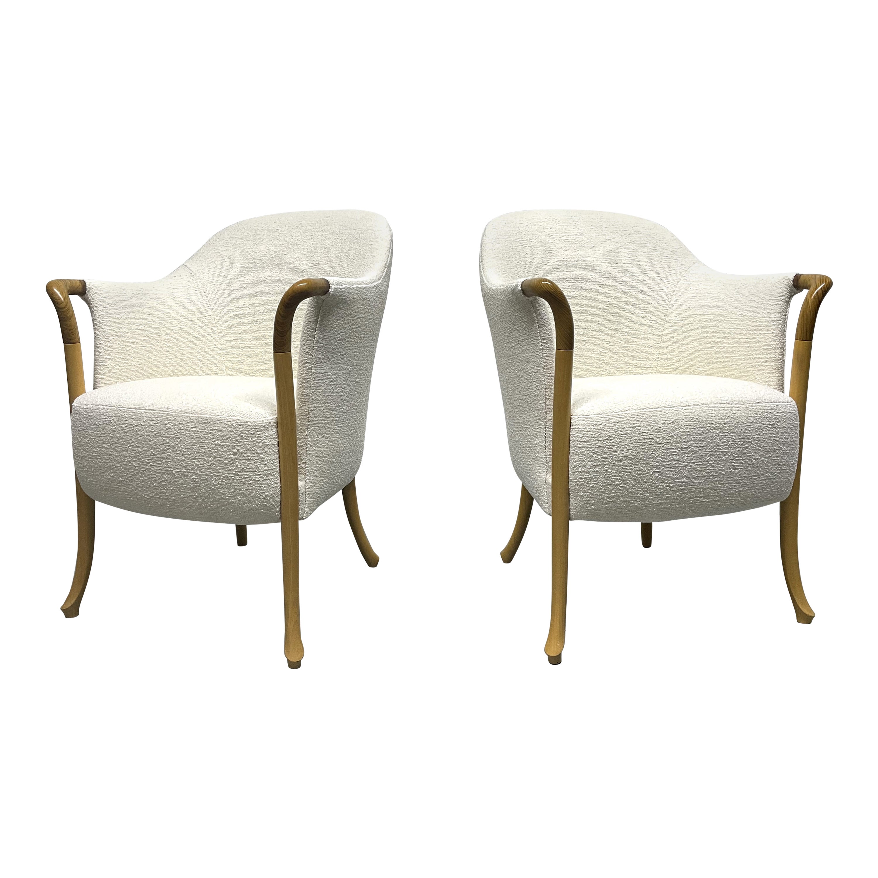 Giorgetti Progetti Armchairs Pair For Sale