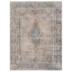 8' x 11' Neutral Taupe Vintage Persian Rug