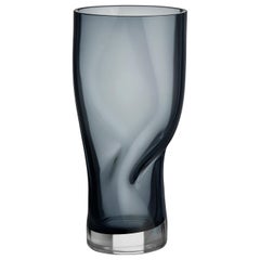 Orrefors Squeeze Vase Blue/Gray Small