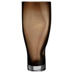 Orrefors Vase à compresser Smokey Brown Tall