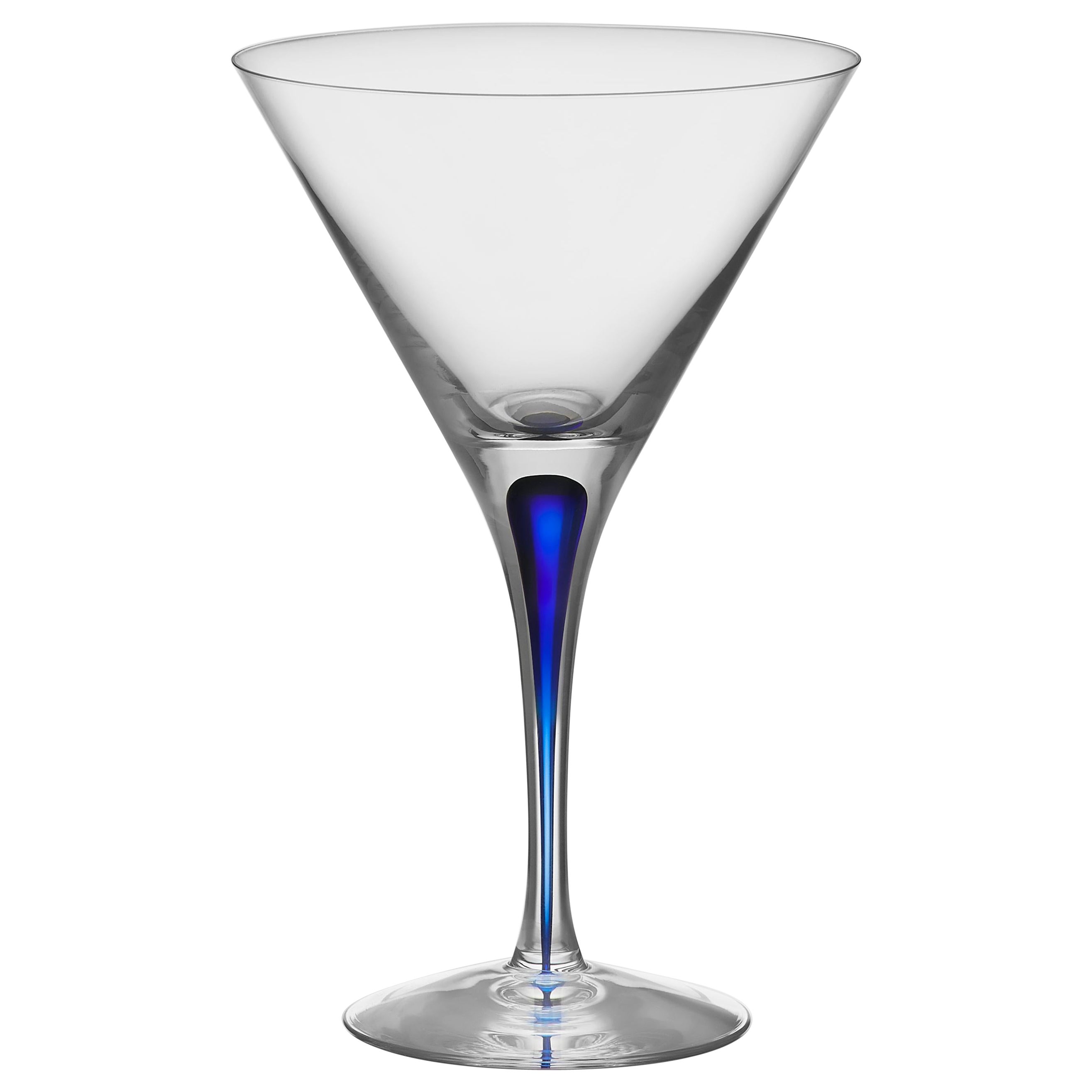 Blauer Intermezzo- Martini von Orrefors im Angebot