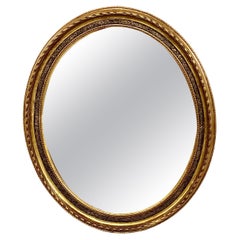  Oval Giltwood Mirror, France 19th Century 