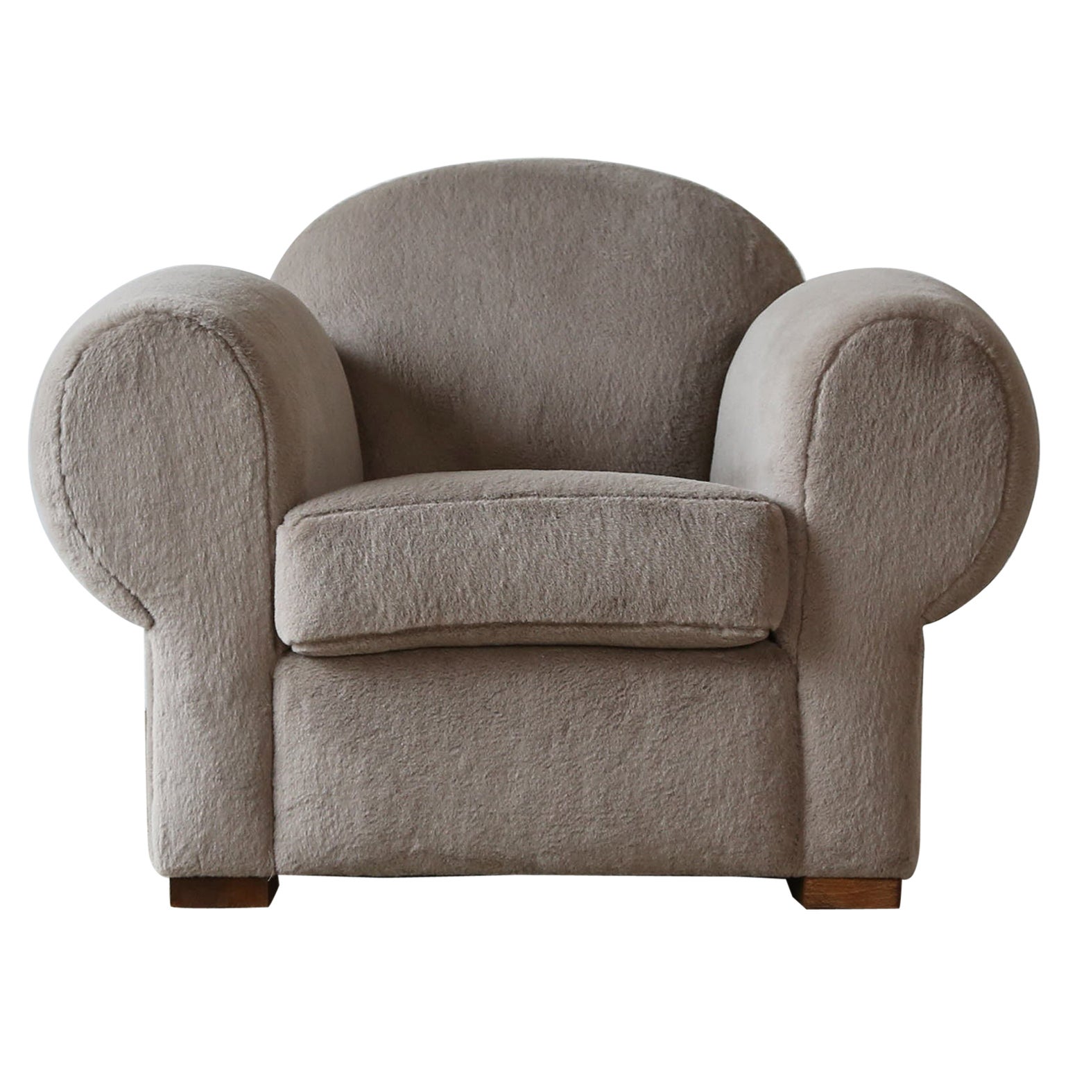 Superb Club Chair, Upholstered in Pure Alpaca