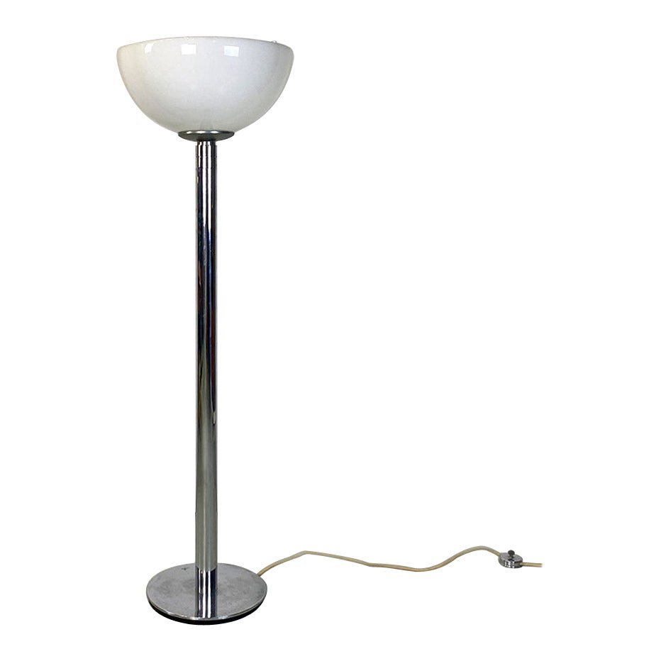 Italian modern steel glass AM/AS floor lamp by Albini & Helg for Sirrah 1970s For Sale