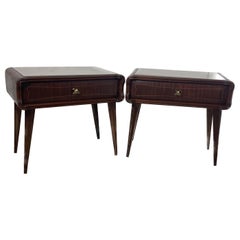 Pair of wooden bedside tables attributable to Paolo Buffa
