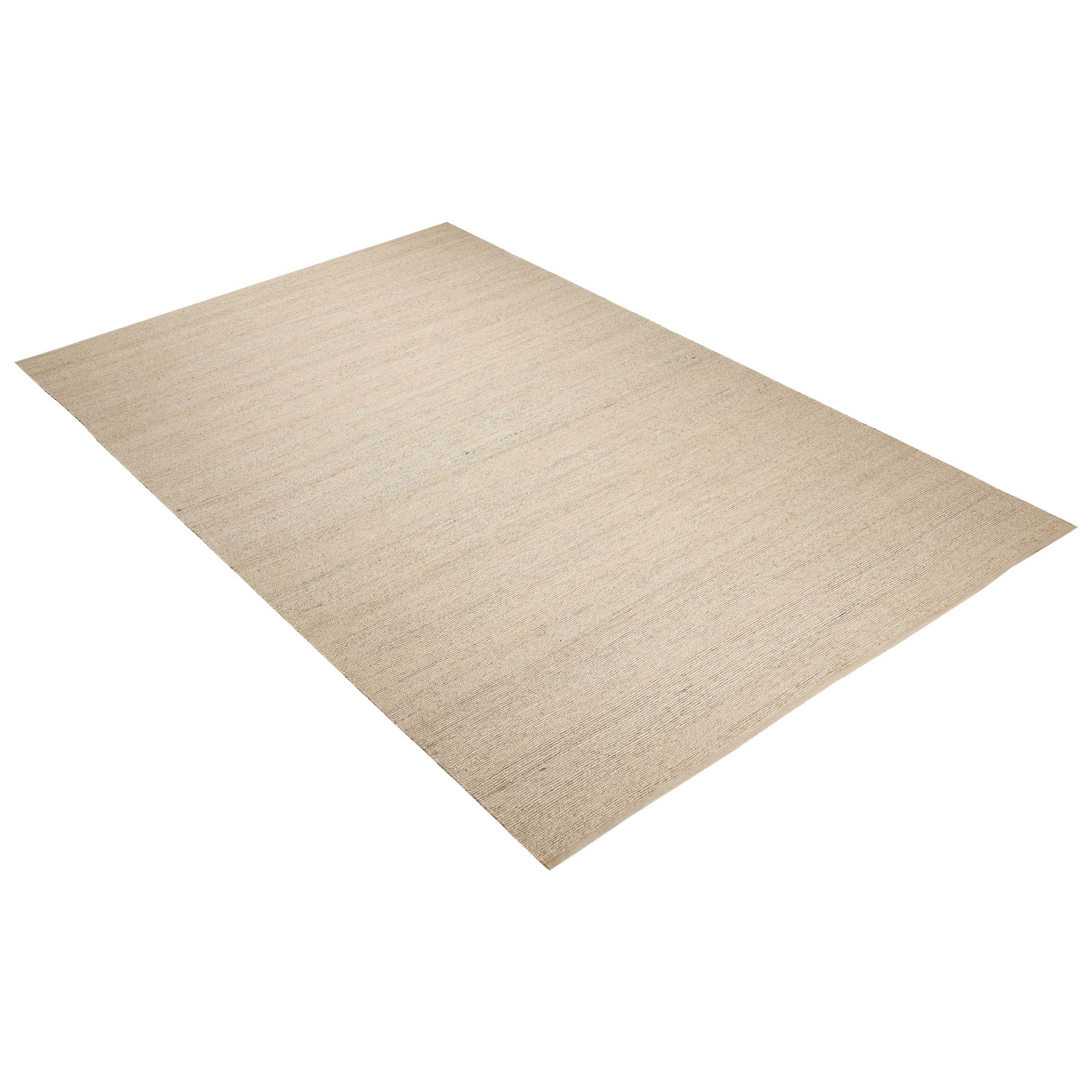 Dern, Ivory, Handwoven Face 100 Handspun Jute, 8' x 10' For Sale at