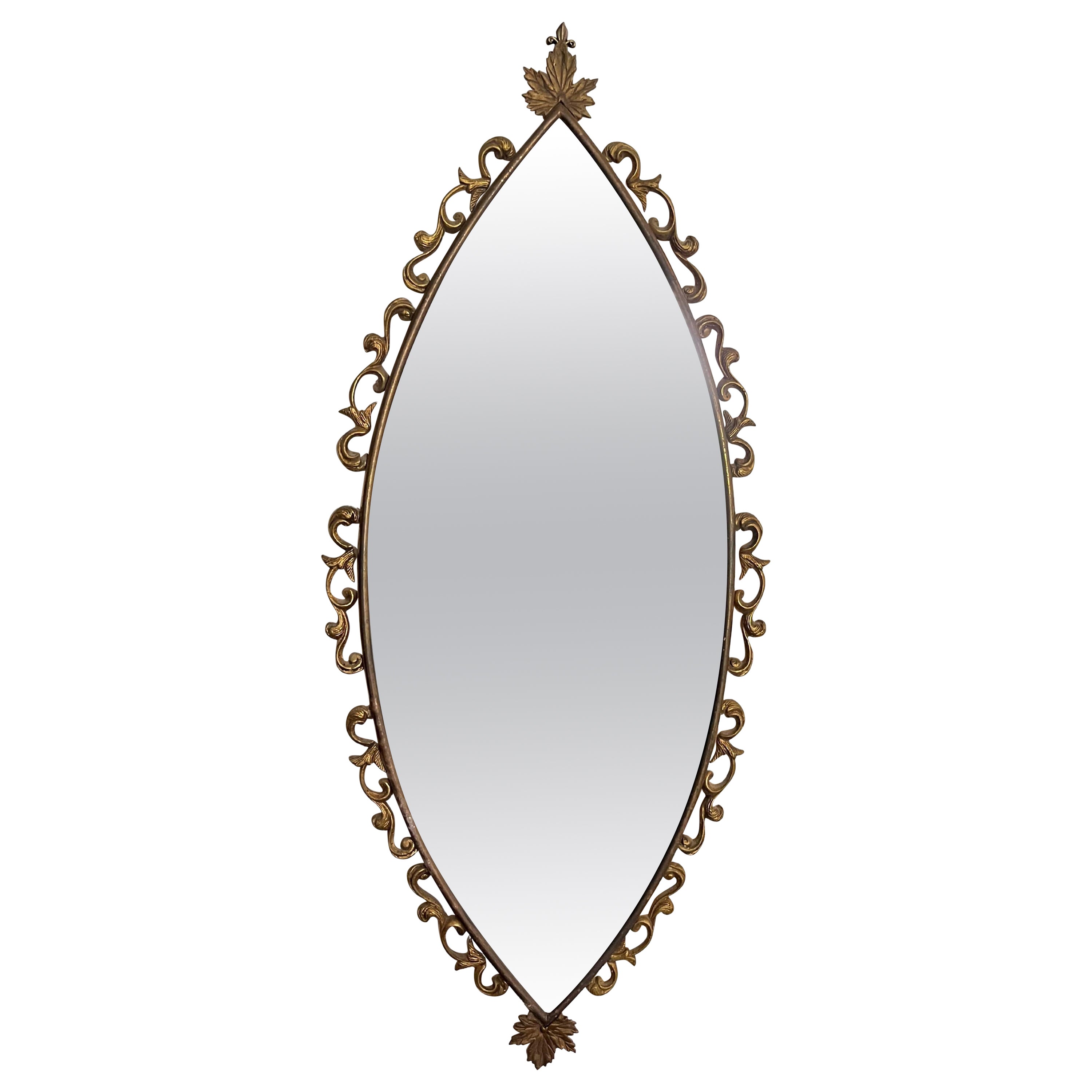 Bronze Mirror, Italian Production, 1950s For Sale
