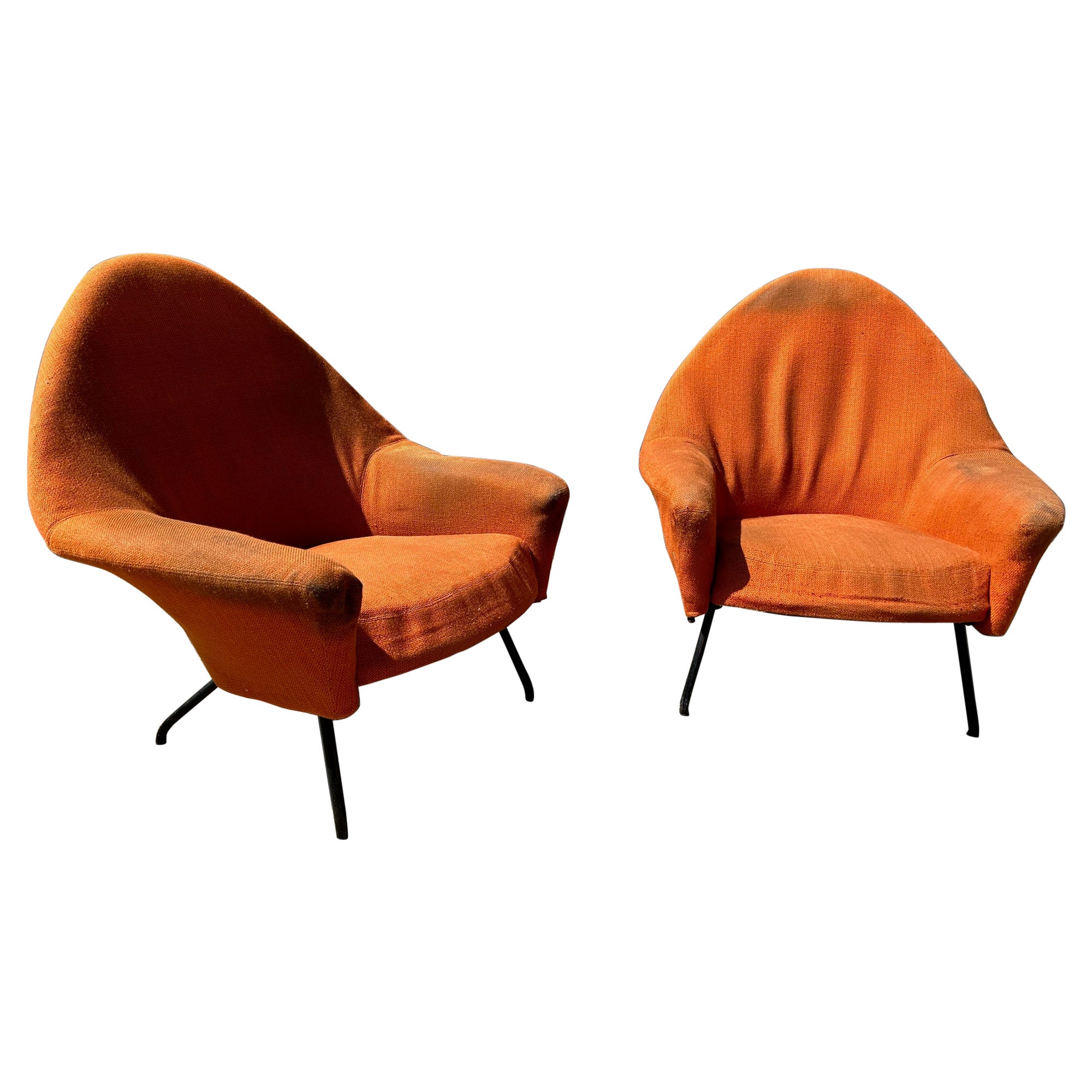 Armchairs Model 770 by Joseph-André Motte For Sale