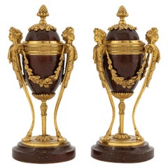 19th - 20th Century French Pair of Antique Empire Porcelain Cassoulettes