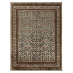 Rug & Kilim Khotan Style Rug in Grey-Blue and Beige-Brown Pomegranate Pattern