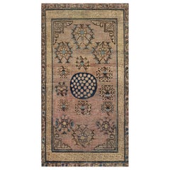 Antique Circa 1880 Hand-knotted Khotan Wool Rug