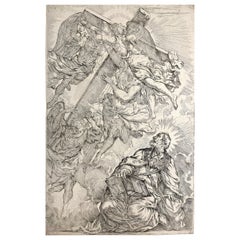 Used A large 16th century Italian etching of the Vision of St. Peter after Tintoretto
