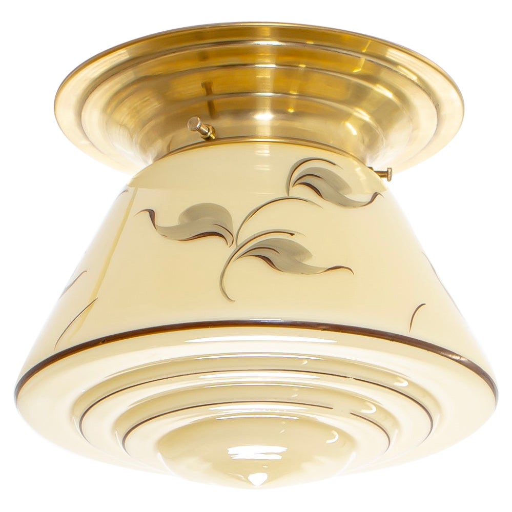 Scandinavian Flush Mount Ceiling Light, 1950s For Sale