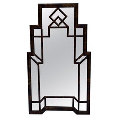 Retro Faux Tortoise Art Deco Style Mirror by Carol Canner