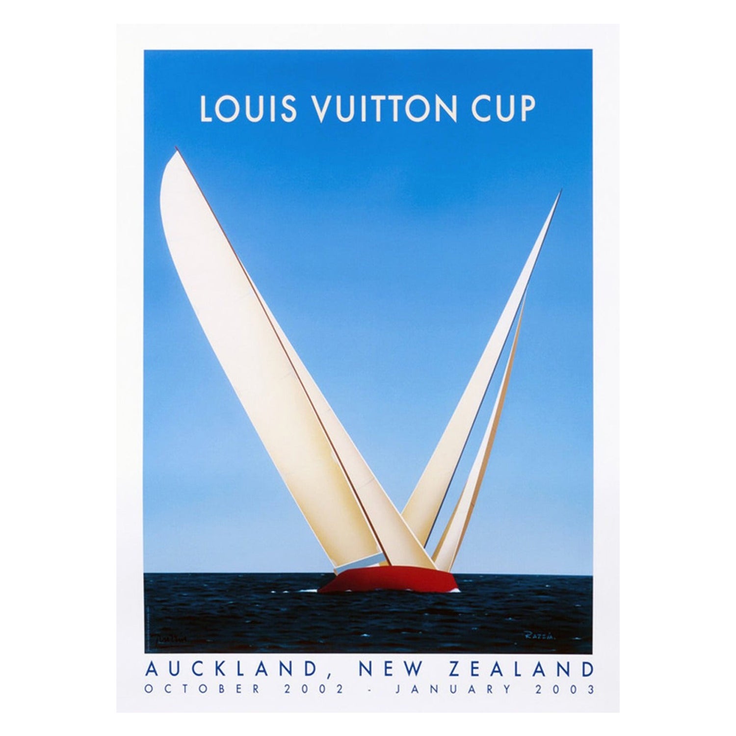 LOUIS VUITTON America's Cup 2000 Commemorative Silk Scarf 22
