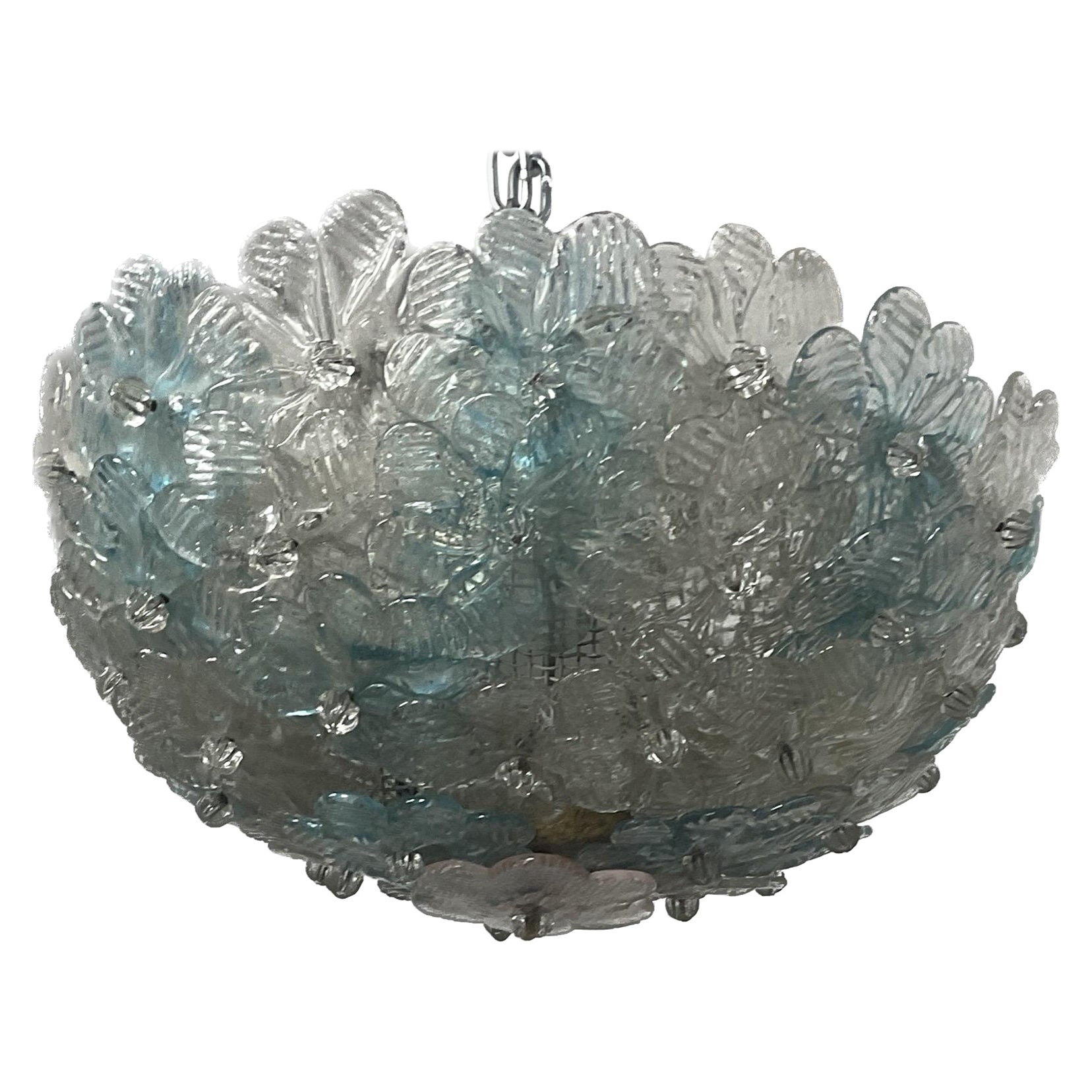 Coloured glass ceiling light attributable to Seguso of the 60s For Sale