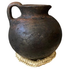 Vintage Primitive Styled Terracotta Pitcher From Oaxaca, Mexico, Circa 1970´s