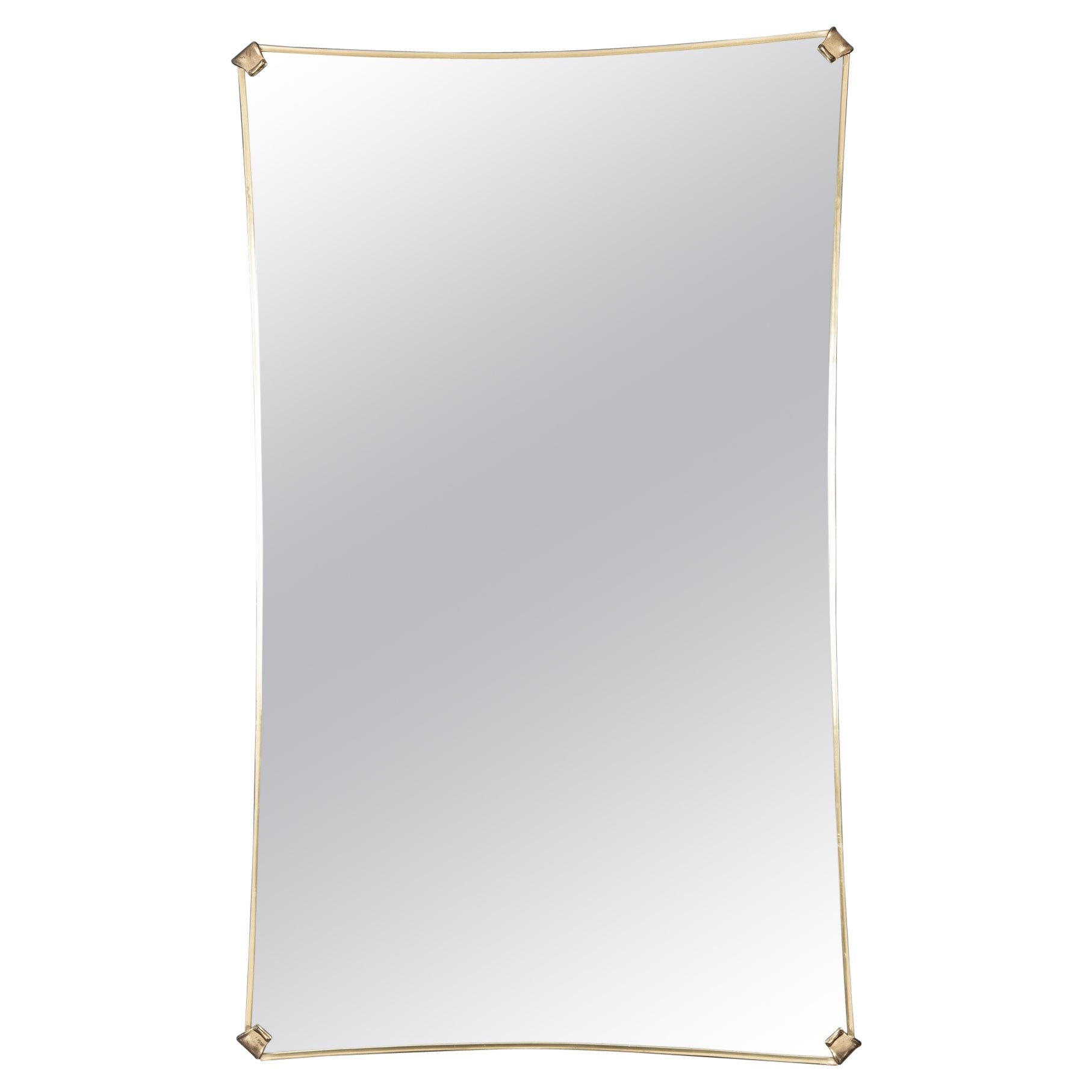 20th Century Italian Brass Mirror For Sale