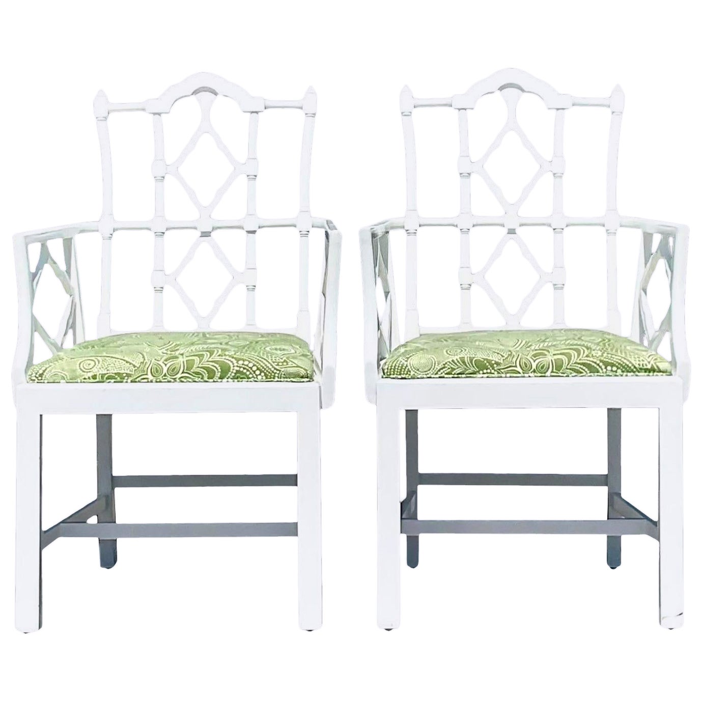 Vintage Asian Lacquered Pagoda Chairs - a Pair For Sale