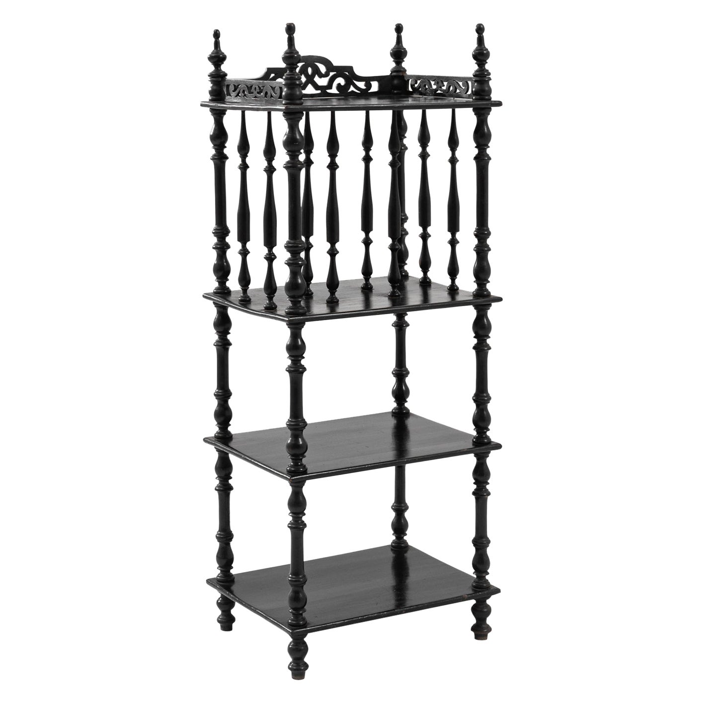 Turn of the Century French Wooden Shelf with Original Patina For Sale at 1stDibs