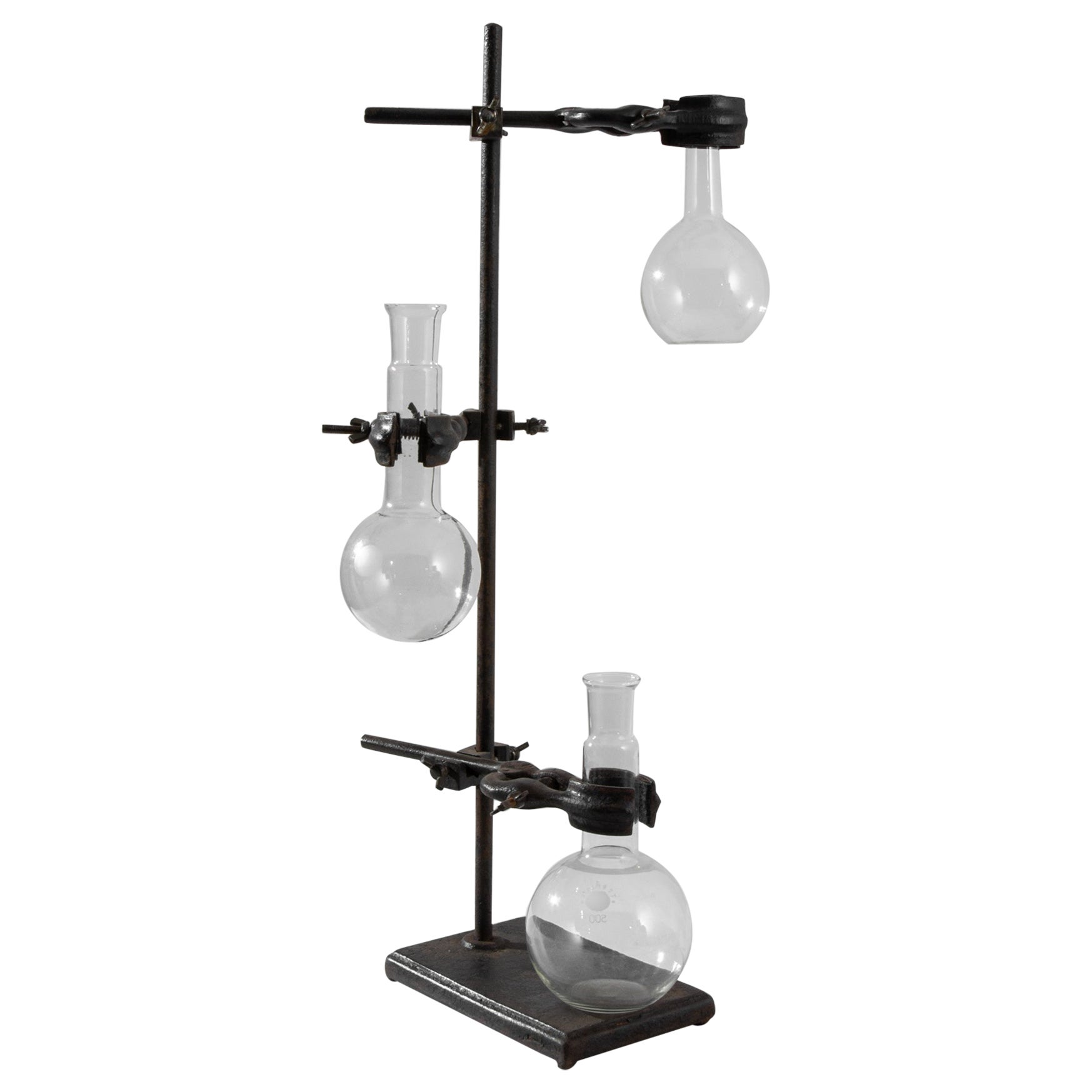 Vintage Steel Laboratory Beaker Stand For Sale at 1stDibs