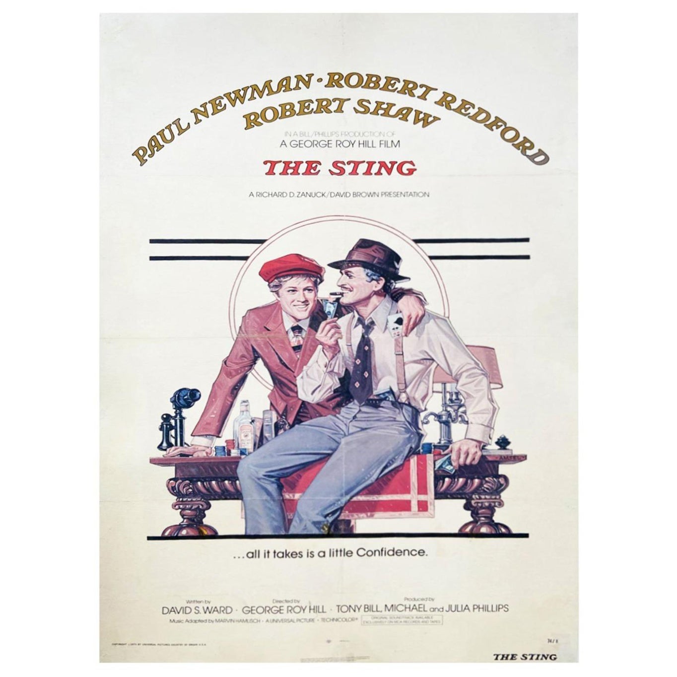Affiche vintage originale, The Sting, 1973 en vente
