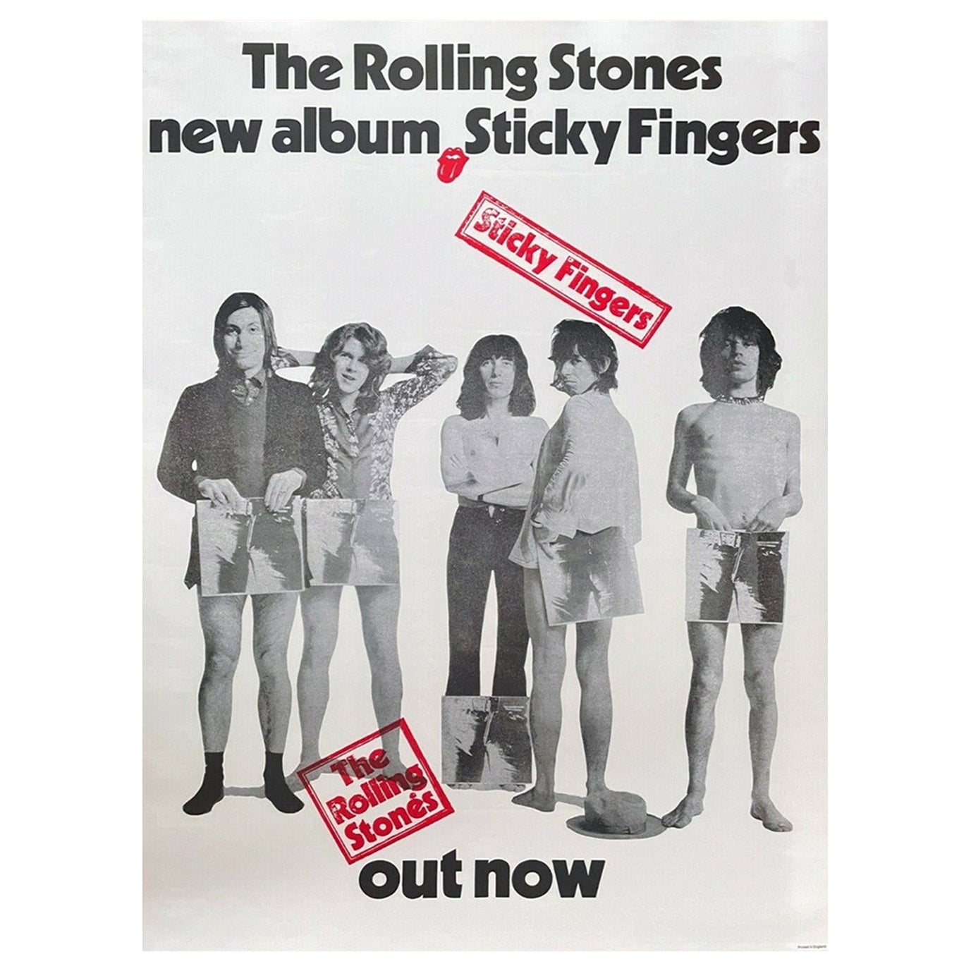 Rolling Stones – Sticky Fingers, Original-Vintage-Poster, 1971