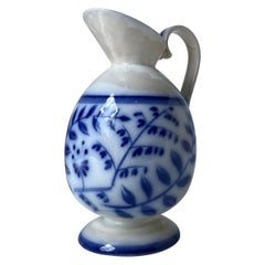Arthur Percy (attr.) Jarrón Floral de Porcelana Azul Blanco de 1930, Gefle