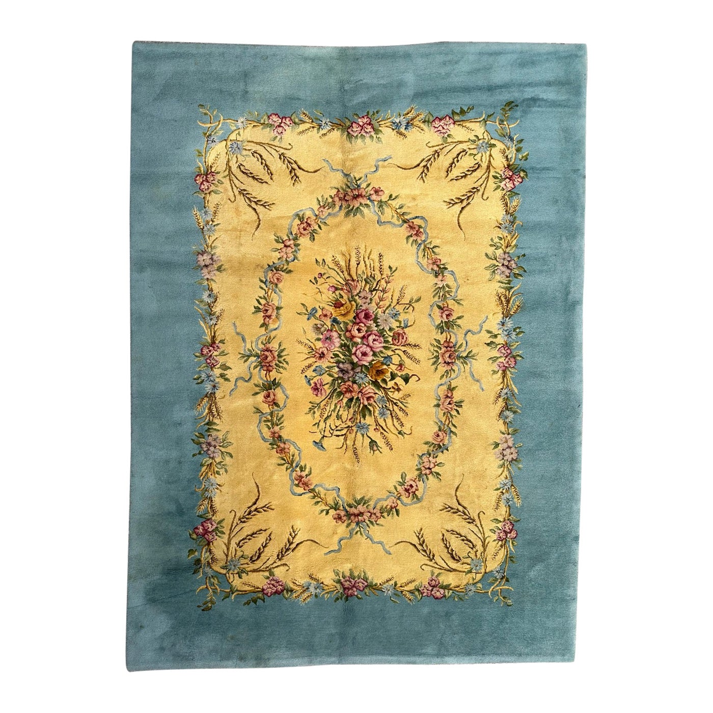 Bobyrug's Wonderful large antique fine french savonnerie rug rug en vente