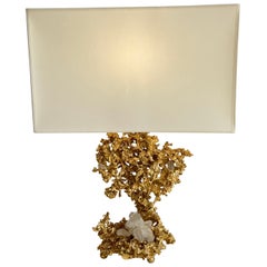 Lampe de table Boeltz en bronze et quartz