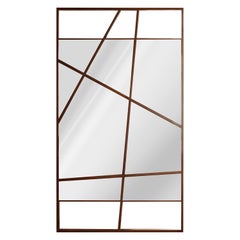 Large Mirror, Dressing Mirror With Walnut Details