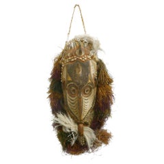 Sepik-F Flussholzmaske aus Papua-Neuguinea, 20. Jahrhundert 