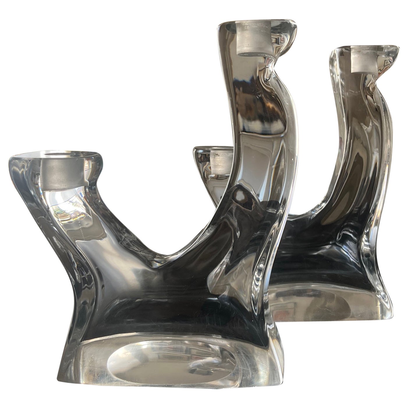 pair of zoomorphic candlesticks For Sale
